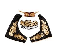 MUAY NATION Shorts de Boxe Thaï pour Enfants (2 à 12 Ans) Filles et garçons, Shorts pour Muay Thaï, MMA, Arts Martiaux (FR/ES, Âge, 6 Ans, 8 Ans, Taille Normale, Blanc)