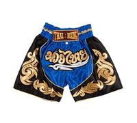 MUAY NATION Shorts de Boxe Thaï pour Enfants (2 à 12 Ans) Filles et garçons, Shorts pour Muay Thaï, MMA, Arts Martiaux (FR/ES, Âge, 6 Ans, 8 Ans, Taille Normale, Bleu)