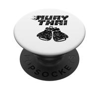 Muay Thai Arts Martiaux Fighter Hobby Boxing PopSockets PopGrip Adhésif