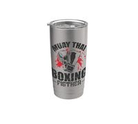 Muay Thai Boxe Maître des Combinaisons Gobelet isotherme en acier inoxydable double paroi