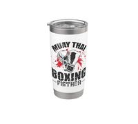 Muay Thai Boxe Maître des Combinaisons Gobelet isotherme en acier inoxydable double paroi
