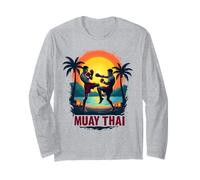 Muay Thai Fighters Kickboxing Arts Martiaux Hommes Femmes Enfants Manche Longue