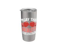 Muay Thai : La beauté dans la brutalité | Muay Thai Gobelet isotherme en acier inoxydable double paroi