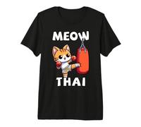 Muay Thai | Meow Thai, Boxe thaïlandaise pour garçons, Chat Muay Thai T-Shirt Haut de Gamme