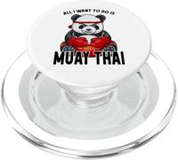 Muay Thai Panda, Tout ce Que Je Veux Faire, C'est Un Mignon Ours Boxeur PopSockets PopGrip pour MagSafe