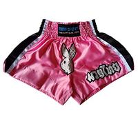 Muay Thai Short Thai Boxe Kick Boxing MMA Satin Lapin, rose, M