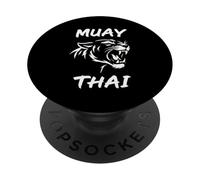 Muay Thai Tigre Féroce PopSockets PopGrip Adhésif