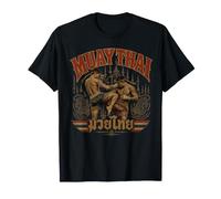 Muay Thai Vie Vintage Boxe Thaï Nak Muay Combattant T-Shirt