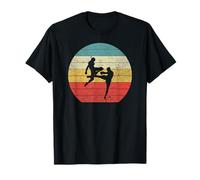 Muay Thai Vintage Retro Sunset Thai Boxing Kick Cadeau pour homme T-Shirt
