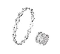 MUBBAR Bague ajustable géométrique minimaliste en cuivre - Bague empilable unisexe,Taille Universelle Réglable (2-7 cm) (E)