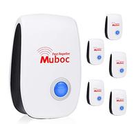 MuBoC Lot de 6 répulsifs à ultrasons pour Rats, Insectes, araignées, cafards, Blanc