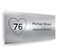 mubusi Plaque Boite aux Lettres Personnalisé 6x2 cm - Décoration de la maison - Plaque Boite aux lettres Personnalisable.