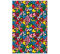 mubusi Tapis en Vinyle - Modèle Amour 60x90 cm - Différentes Tailles, 25 Tailles Disponibles - Grands Tapis en PVC - Tapis de Cuisine, Coureuret de Salon