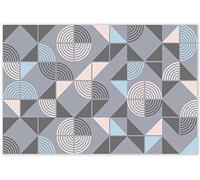 mubusi Tapis Vinyle du Sol Cuisine Salon - Différentes Tailles - (Neo Gris 140x210 cm)