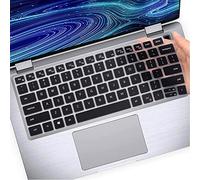 MUBUY-GOL Housse de clavier 2 en 1 en silicone imperméable pour Dell Latitude 3000 3340, 5320/5330/5340/5350, 7320/7330/7340/7350 13,3" Noir