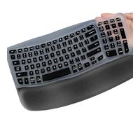 MUBUY-GOL Housse de protection de clavier pour clavier Logitech Wave Keys MK670, clavier ergonomique sans fil Logitech MK670, touches ondulées sans fil, en silicone, noir