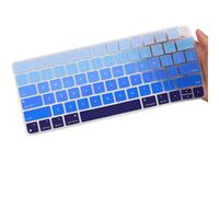 MUBUY Housse de clavier magique en silicone pour Apple iMac 24" modèle A2449 A2450, iMac Magic M1 Chip Bleu