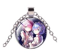 MUBYS Arrivée Re:Zero Chaîne Collier Emilia Rem Ram Cartoon Figure Cristal Pendentifs Party Bijoux 11 Styles Anime Collection