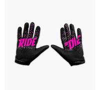 Muc-Off Gants VTT Noirs, Taille Moyenne - Gants de Vélo de Qualité Supérieure Faits Main pour Cyclisme - Gants de Vélo Tactiles en Matériau Respirant, Compatible