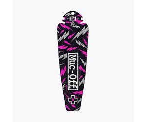 Muc Off Garde-Boue Arrière Pliable, Motifs Éclairs Pliant Mixte, Noir/Rose