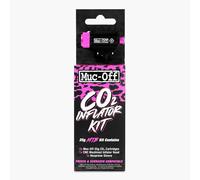 Muc-Off Kit de Gonflage Pneu Vélo MTB - Kit de Réparation Pneu Vélo de Route avec Valves Presta ou Schrader - Comprend 2 Cartouches, un Gonfleur Pneu et un Manchon, 25g