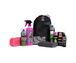 Muc-Off Kit de Nettoyage Vélo Transportable Ultime - Essentiel pour Entretien Vélo et Liquide Anti Crevaison - Comprend un Produit Nettoyant pour Vélo et B.A.M ! Réparation Instantanée des Crevaisons