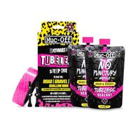 Muc-Off Kit Montage Tubeless - Pour Pneus de Vélo Tubeless Ready - Route/gravier/CX 44 mm - Fond de Jante, Patchs d'étanchéité, Valves Tubeless et Produit Anti-Crevaison Pneu Vélo Inclus