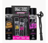 Muc Off Le kit d'entretien de chaîne de Moto Comprend Une Brosse à chaîne, Un lubrifiant pour chaîne et Un nettoyant pour chaîne. Le Produit Essentiel pour Chaque chaîne de Moto.
