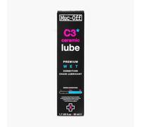 Muc-Off Lubrifiant Chaîne de Vélo C3 pour Conditions Humides et Difficiles - 50 ml - Lubrifiant Céramique de Qualité Supérieure avec Colorant Traceur UV