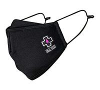 Muc-Off Masque Noir - Masque Tissu Lavable Réutilisable, Petite Taille - Masque Visage avec Sangles Ajustables et Couche Intermédiaire Anti-Poussière - Masque Lavable 20 Fois en Machine