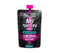 Muc-Off No Puncture Hassle Produit anti-crevaison Tubeless - 140 ml - Produit Anti-Crevaison Pneu Vélo avec Colorant de Détection UV - Bouche les Déchirures et les Trous jusqu'à 6 mm