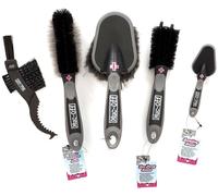 Muc-Off Premium, jeu de brosses 5 pcs. Noir/Gris Noir/Gris