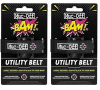 Muc-Off Sangle Vélo B.A.M! - Sangle de Vélo avec Support en Caoutchouc Noir pour Fixer Solidement et Facilement Une Bombe Anti-Crevaison B.A.M! sur Cadre de Vélo (Lot de 2)