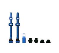 Muc-Off Valves Presta Tubeless - 44 mm - Valves de Vélo Anti-Fuite de Qualité Supérieure avec Outil Démonte-Obus de Valve Intégré - Bleu
