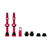 Muc Off Tubeless Presta Valves 2 Units Rouge 44 mm Red