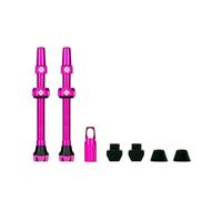 Muc-Off Valves Presta Tubeless - 60 mm - Valves de Vélo Anti-Fuite de Qualité Supérieure avec Outil Démonte-Obus de Valve Intégré - Rose