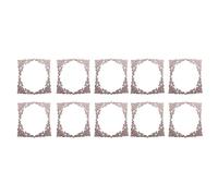 Mucafar Applique Bois Tableau de Fleurs Sculpté pour Meubles Maison Chic | 40 décalques de sculpture sur bois inclus ; dimension 12,5 x 12,5 cm ; matériau bois de caoutchouc, couleur bois.
