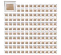 Mucafar Boîte en Papier 200 Ensembles avec fenêtre, 6,5x6,5x3 cm | 200 ensembles de boîtes avec fenêtre, faciles à plier et pratiques pour emballer bonbons et savons faits maison.