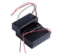 Mucafar boîtier de Batterie 9V Interrupteur Noir | 3 pièces de boîtiers 9V avec interrupteur, câble 15 cm chacun; pile 9V non incluse.