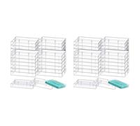 Mucafar Boîtiers de Rangement Cassettes Transparentes - Taille Universelle | Boîtiers à cassettes Transparent en plastique offrent un stockage clair et sûr; dimensions 10,8 × 7 × 1,5 cm, lot de 40