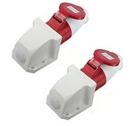Mucafar Fiche Résistance Aux Chocs IP44 3P 380-415V 16A Utilisation Pro | Résistance aux chocs IP44 renforcée, 3P + N + Terre, 380-415V et 16A; idéale pour installations industrielles exigeantes.