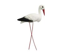 Mucafar Grue Blanche Décoration de Jardin Extérieur Étang de Rocaille | Cette grue blanche en PE résiste aux intempéries et crée une scène autour d'étangs et rocailles Idéale.