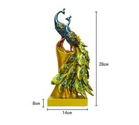 Mucafar Ornement Paon en Résine 2-Pack Design Moderne pour Salon Chic | Pour un espace design moderne, ce Paon en résine 2-pack allie sobriété et couleur, parfait sur bureau ou table de salon.