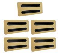 Mucafar Planche de Surf PVC Aubes Safran Accessoire 39x19x3,5cm | Matériau PVC noir et jaune, contenu emballage 5 pièces, adaptation facile au rail box hydrofoil.