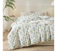 Mucalis Parure de lit 3 pièces avec Housse de Couette 100% Coton avec Fermeture éclair et Attaches de Coin, Durable, Respirante, Facile d'entretien