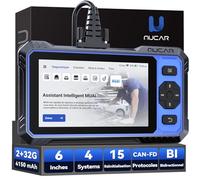 mucar 632 Diagnostic Intelligent Par IA Valise Diagnostic Auto,Tests Actifs Bidirectionnels,4 Systèmes ABS SRS Transmission Moteur, 15 Réinitialisations Huile/Frein/SAS/DPF etc. Mise à Jour Gratuite