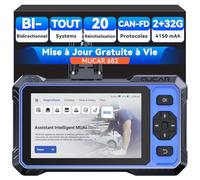 mucar 682 Diagnostic Intelligent par IA Valise Diagnostic Auto, Diagnostic Complet du Système, Tests Actifs Bidirectionnels, 20 Réinitialisations, Guide V.A.G, FCA AutoAuth, CANFD&DOIP, Gratuit à Vie
