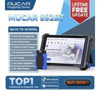 MUCAR 892BT Programmation de clés avec KEY 101 Outil de diagnostic automobile Scanner OBD2 bidirectionnel Codage ECU CANFD DOIP 35 réinitialisations Système complet Mises à jour gratuites à vie Add TK