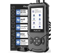 mucar CDE900S Valise Diagnostic Auto Compatible avec Peugeot, Citroën, Renault,Outil de Diagnostic Complet du Système, 40+ Services de Réinitialisation, Test Actif, Codage ECU