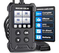 MUCAR CDL20 OBD2 Valise Diagnostic Auto, Lecteur de Code d'erreur de Moteur | Lecture Des DTCS, Effacement Des DTCS, Test De Préparation I/M, Flux De Données en Direct, Test Du Capteur O2